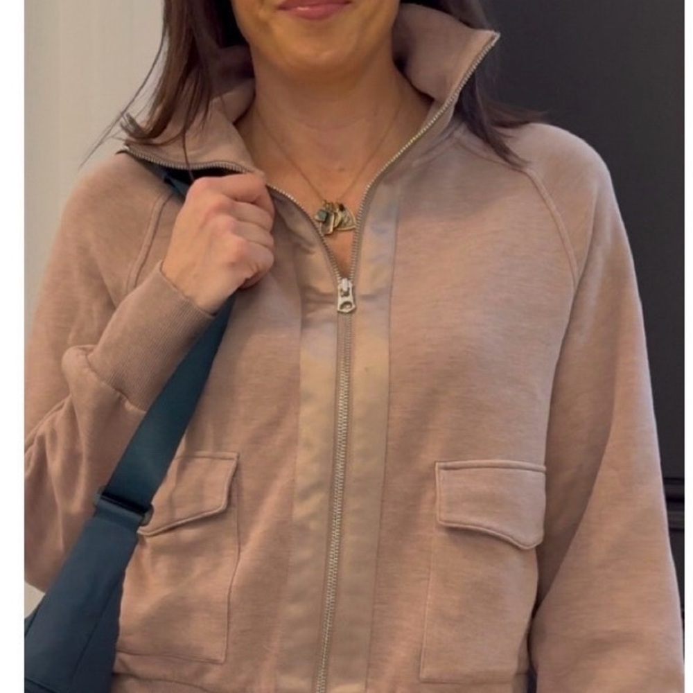 Varley Dusty Rose Zip-Up Bomber Jacket